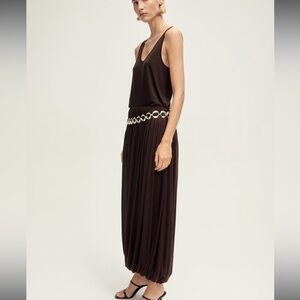 Mango Selection Wool Blend Skirt with Puffed Hem